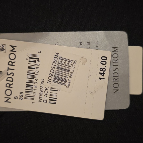 Willow Nadine Popover Long Sleeve Midi Shirtdress Black Womens Small Linen Blend - Picture 4 of 4